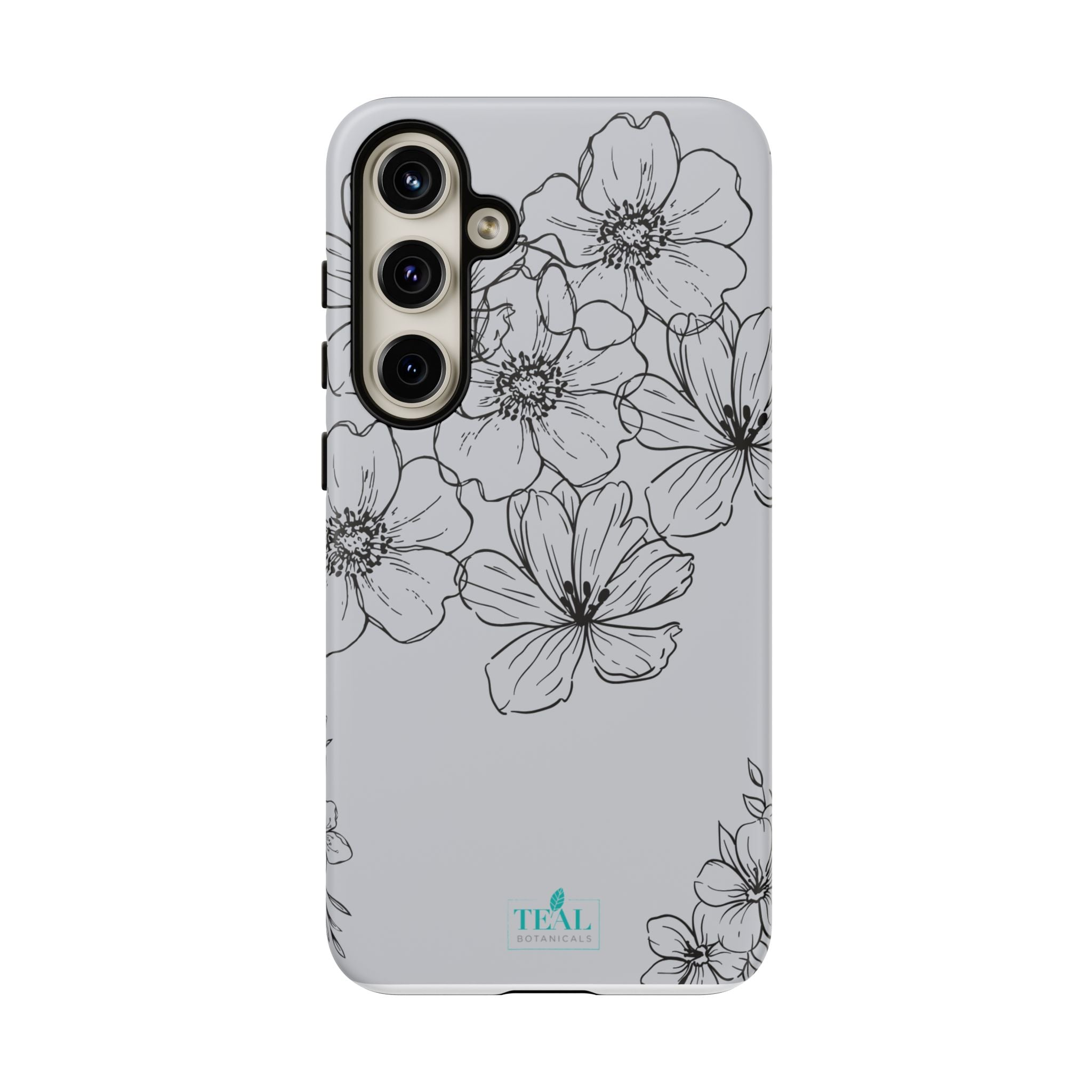 Flowers in Monochrome Phone Case Pink for Iphone and Android