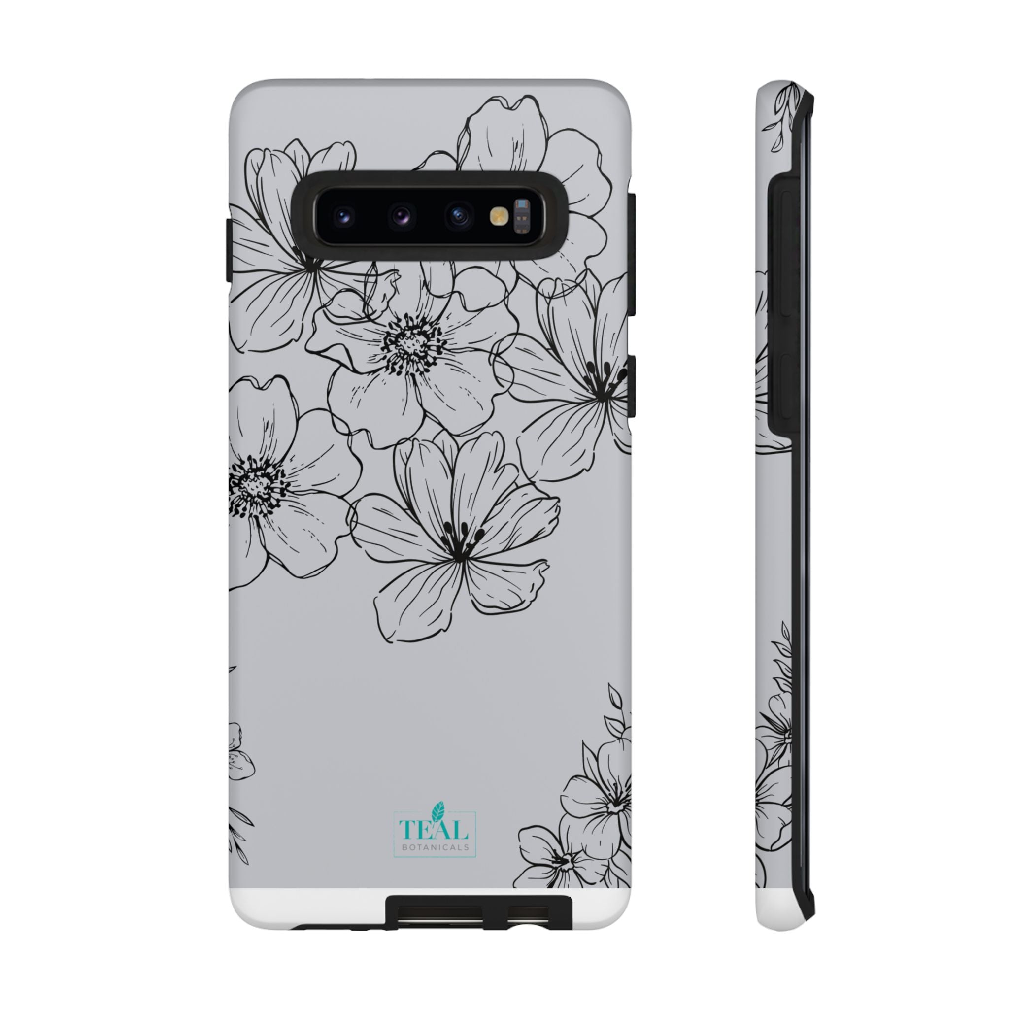 Flowers in Monochrome Phone Case Pink for Iphone and Android