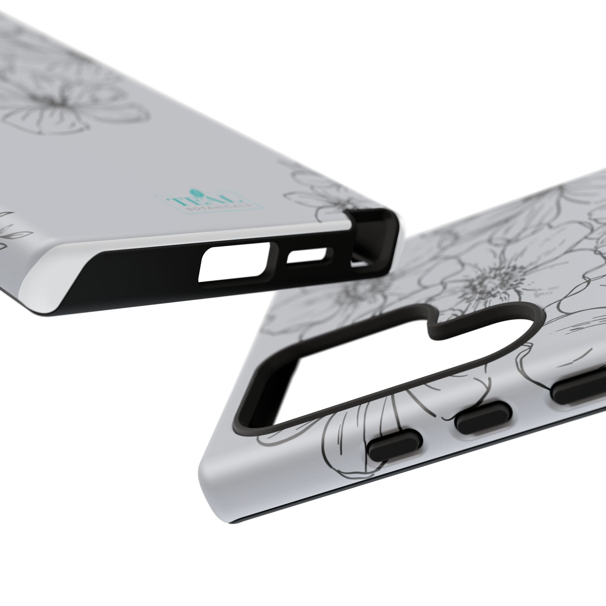 Flowers in Monochrome Phone Case Pink for Iphone and Android