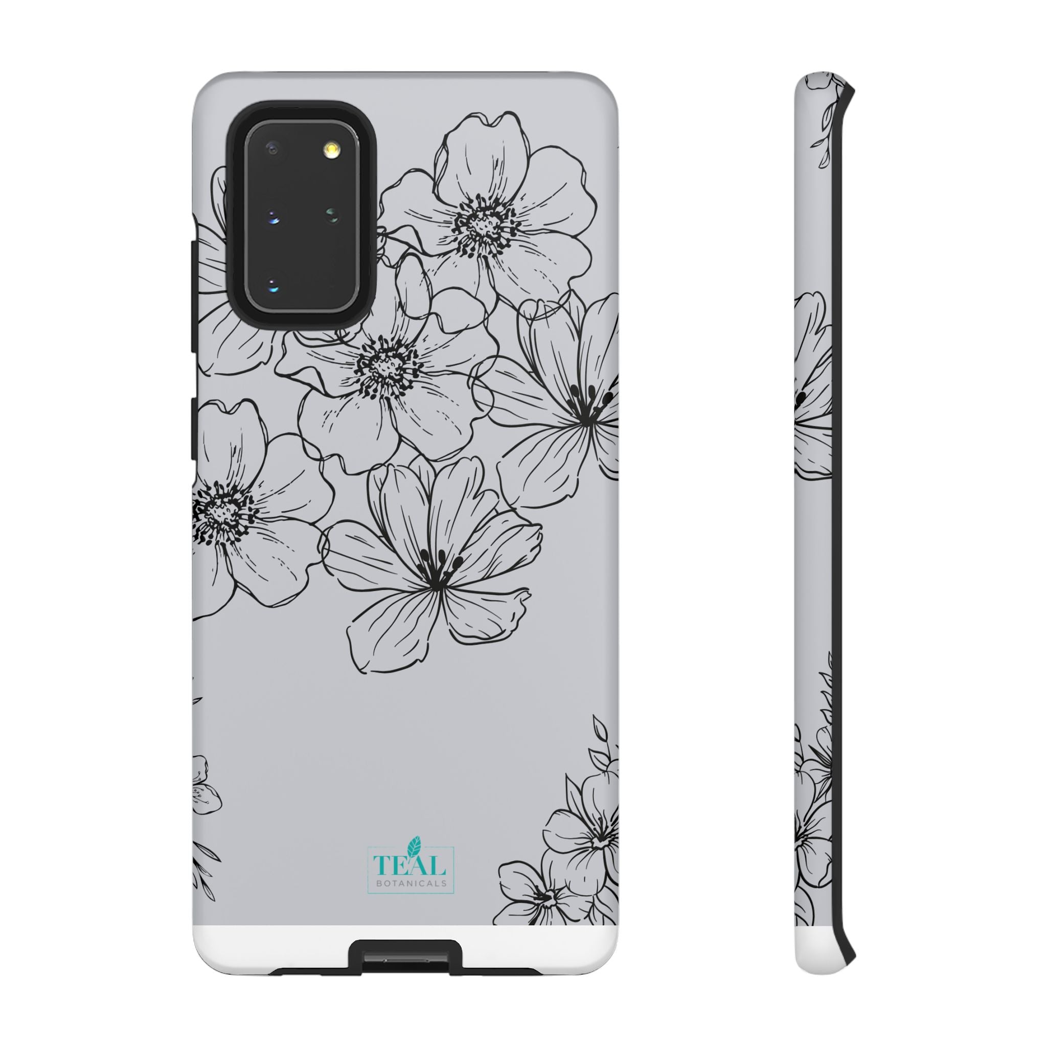Flowers in Monochrome Phone Case Pink for Iphone and Android