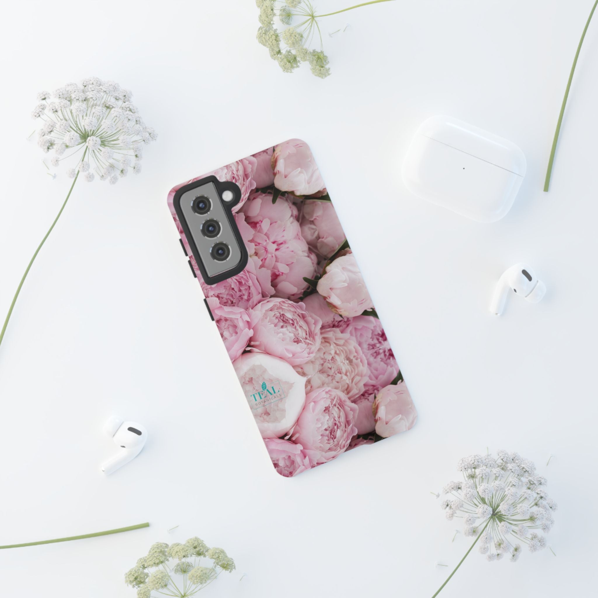 Pink Peonies Bouquet Phone Case Iphone and Android