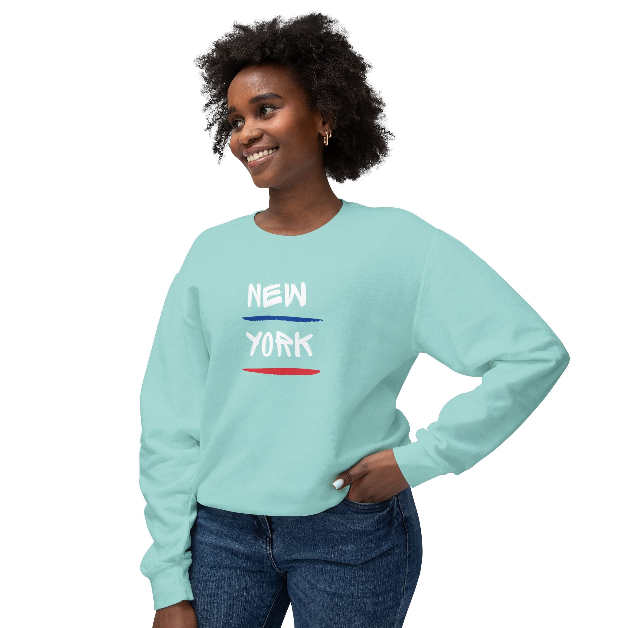 New York Stripe Lightweight Crewneck Sweatshirt