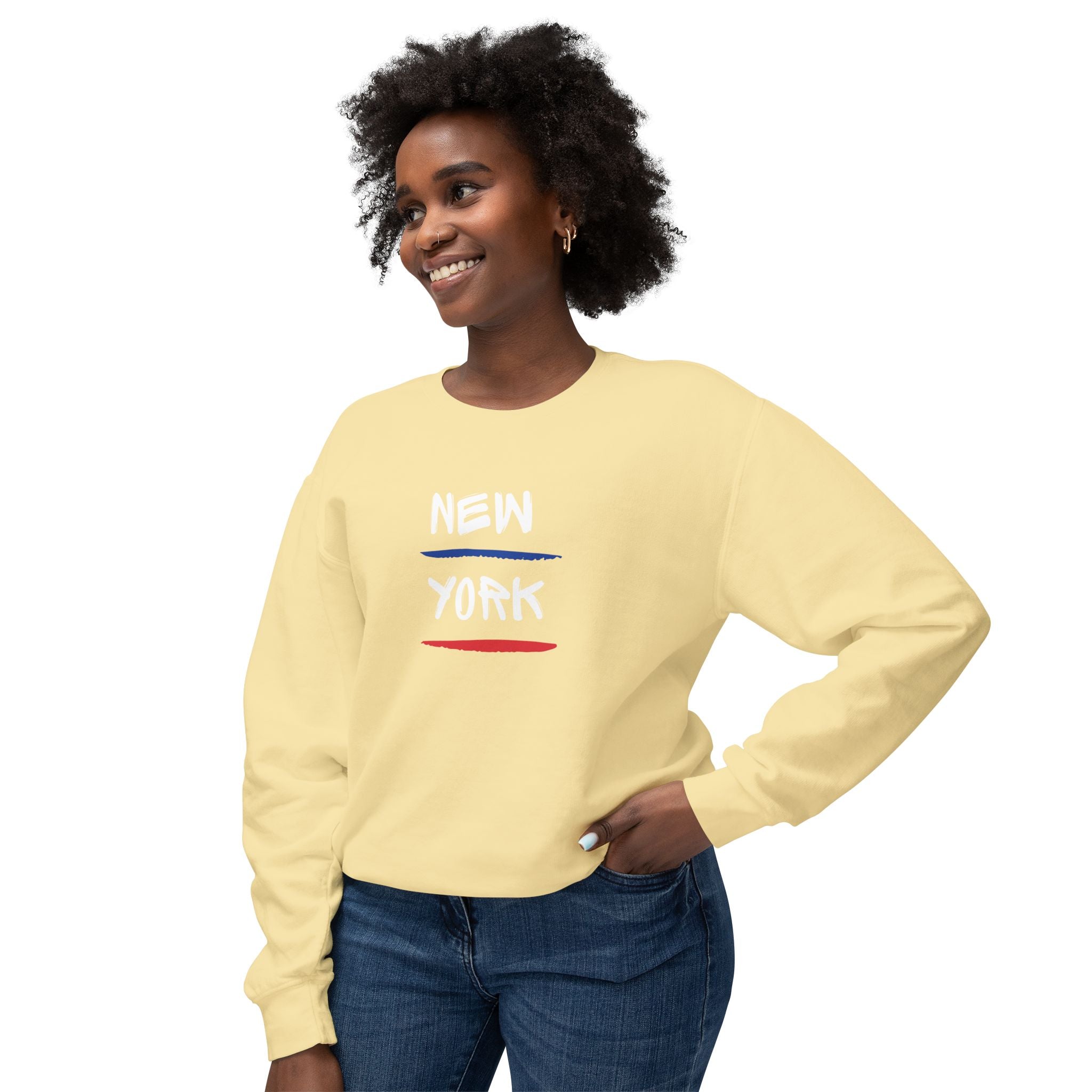 New York Stripe Lightweight Crewneck Sweatshirt