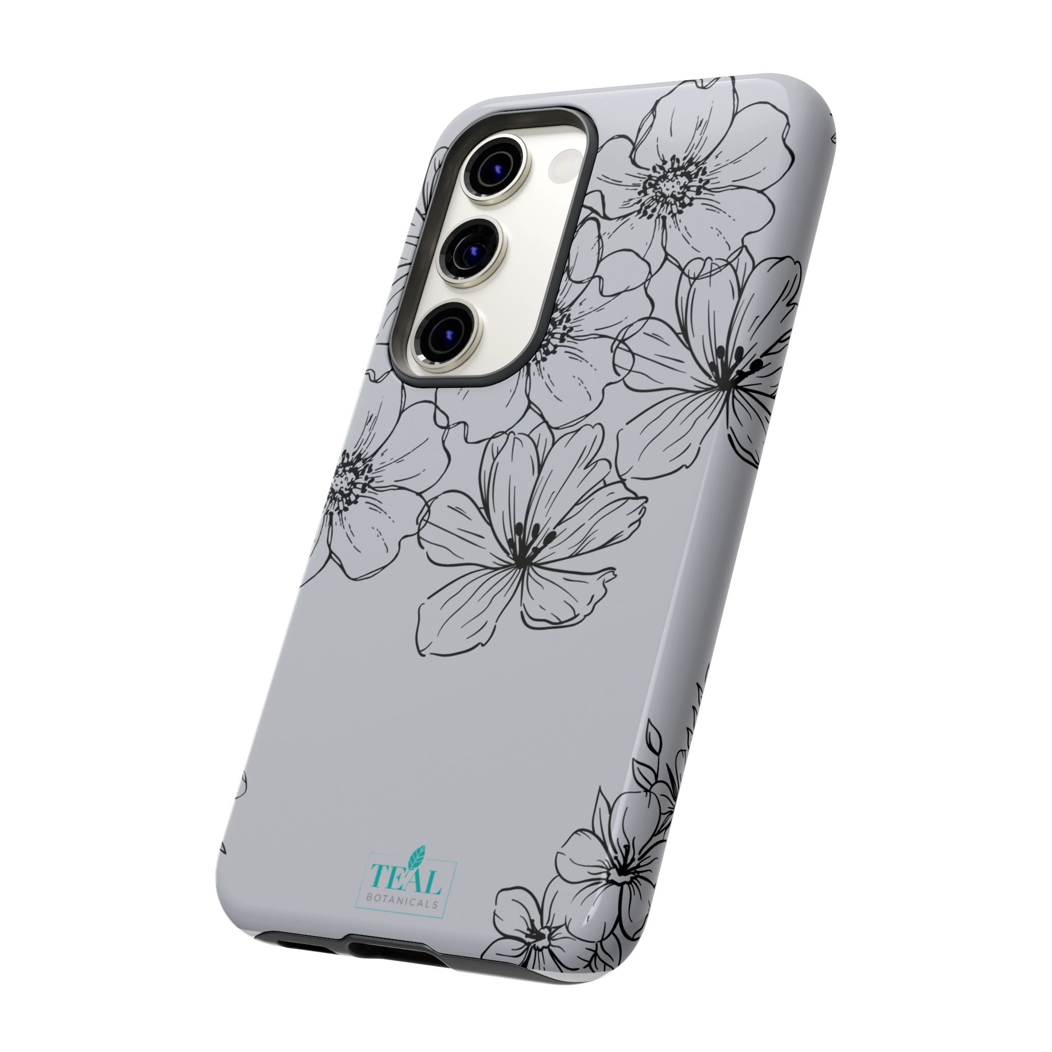 Flowers in Monochrome Phone Case Pink for Iphone and Android
