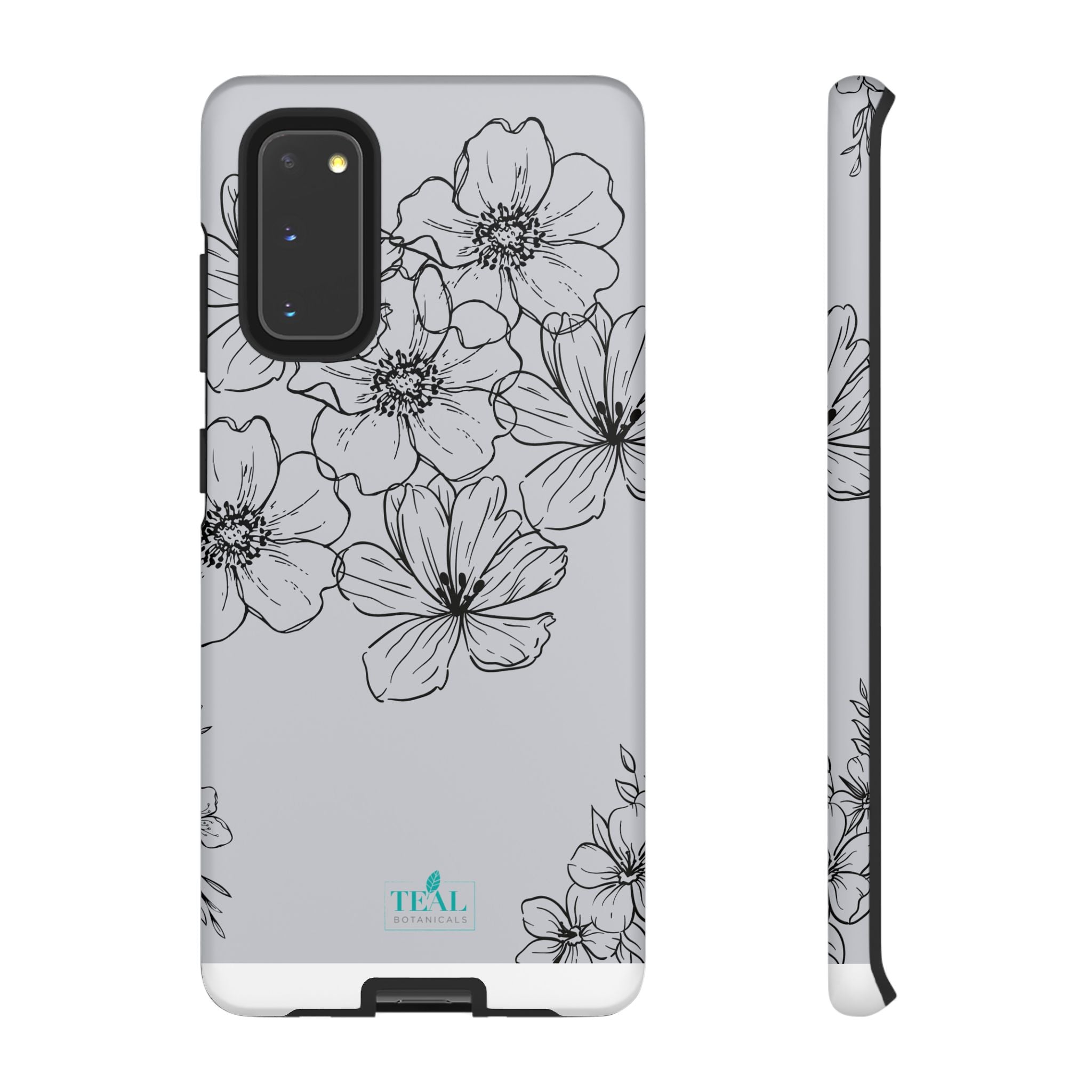 Flowers in Monochrome Phone Case Pink for Iphone and Android