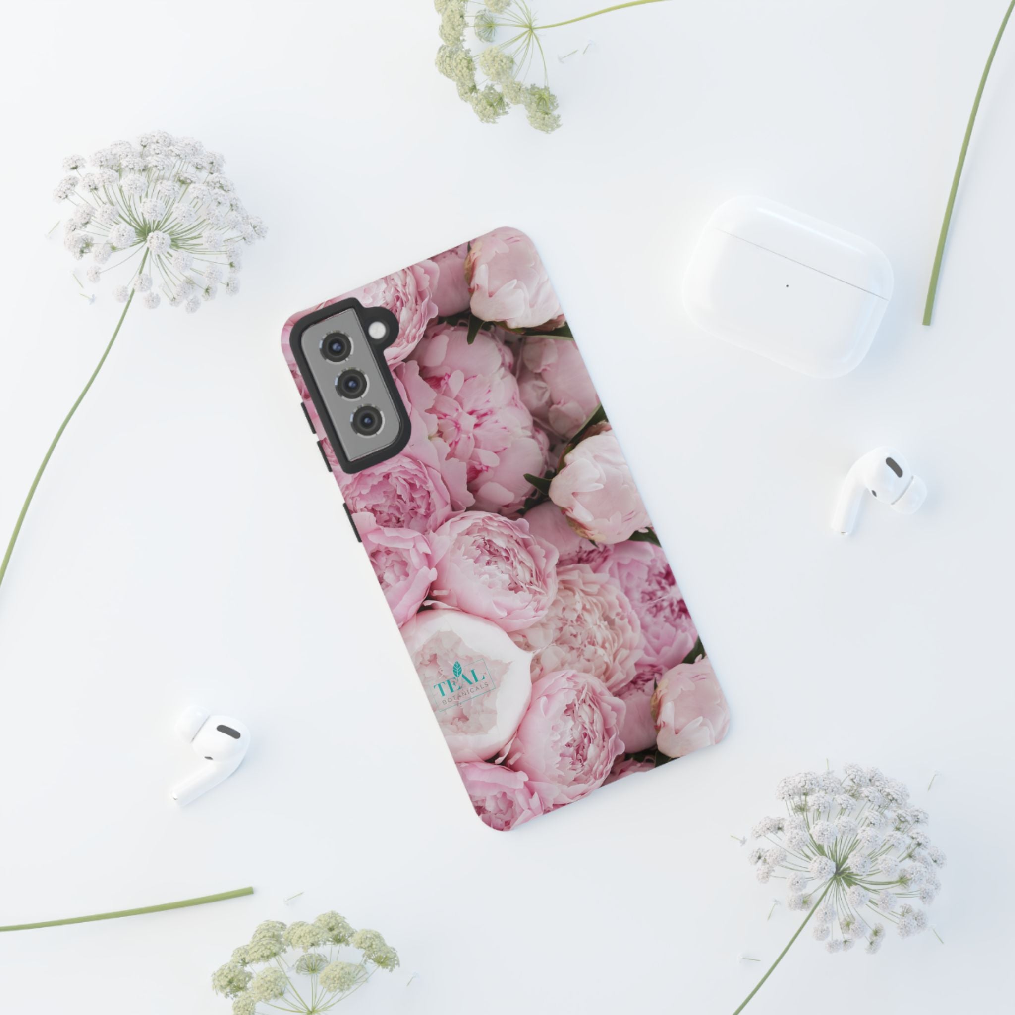 Pink Peonies Bouquet Phone Case Iphone and Android