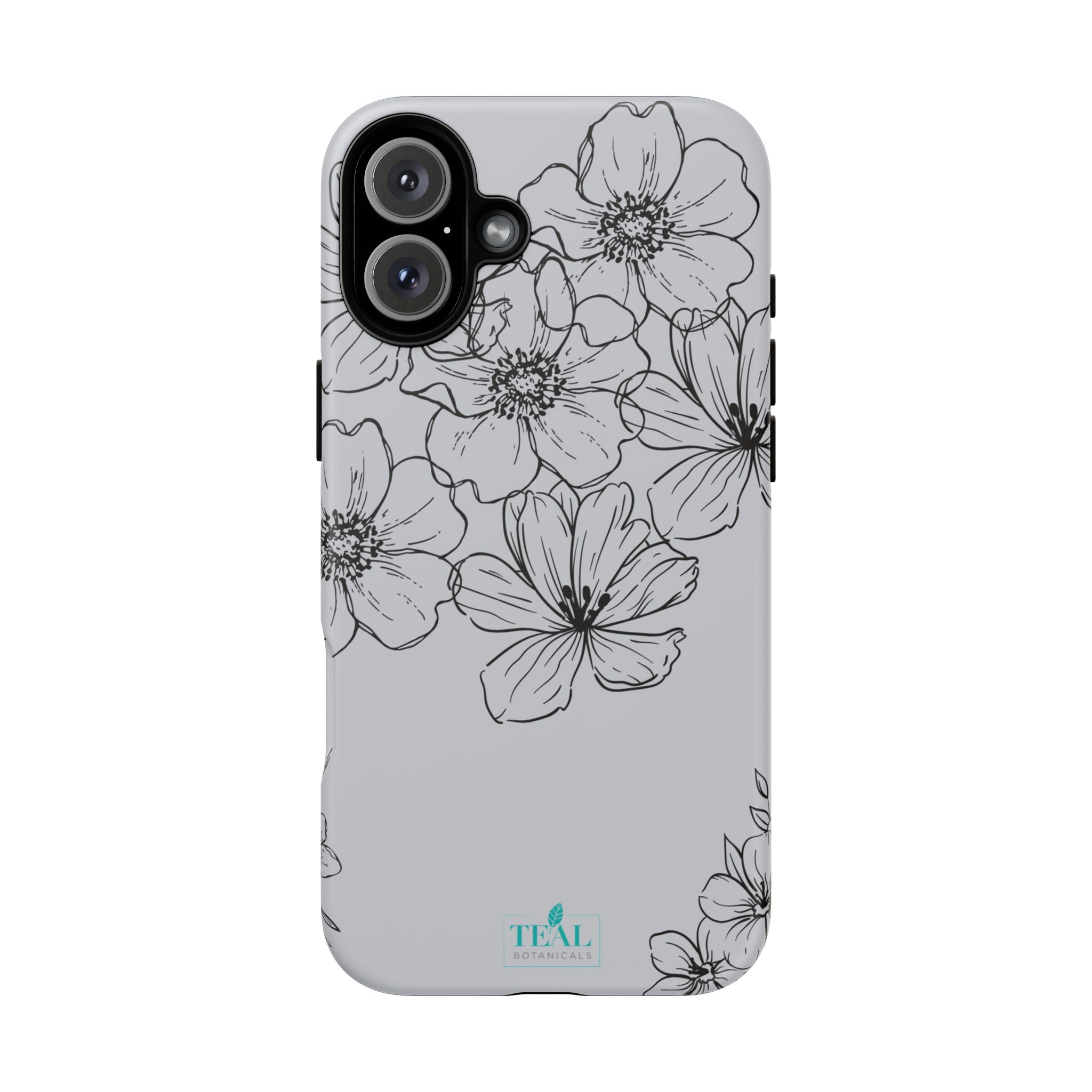 Flowers in Monochrome Phone Case Pink for Iphone and Android