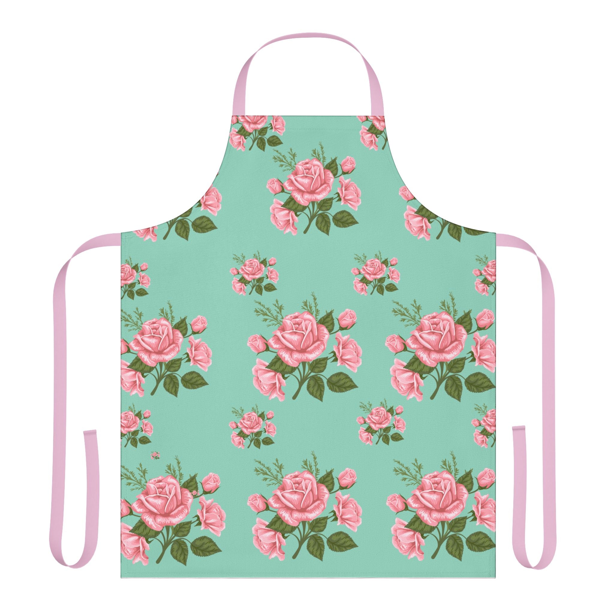 Apron with Pink Roses Design