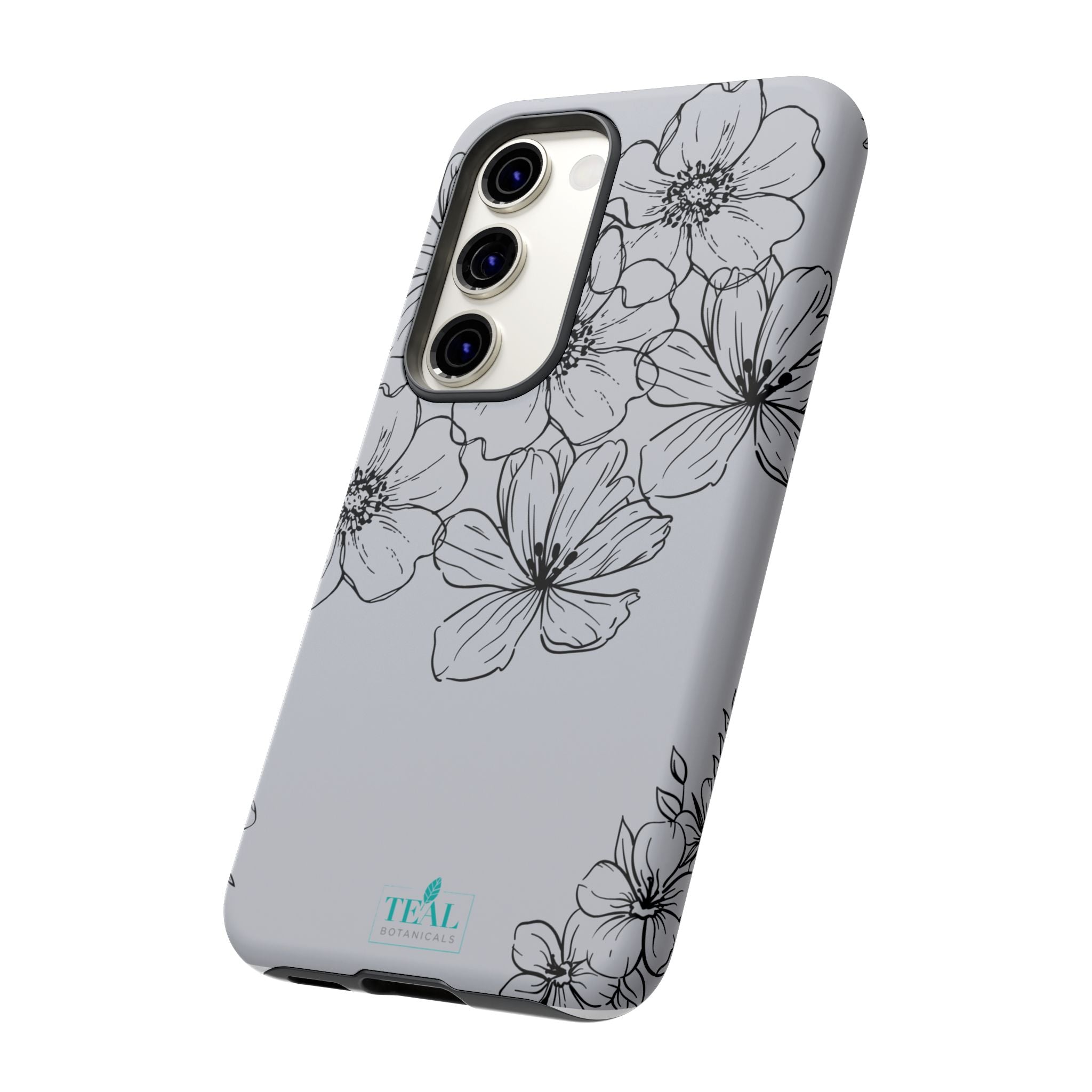 Flowers in Monochrome Phone Case Pink for Iphone and Android