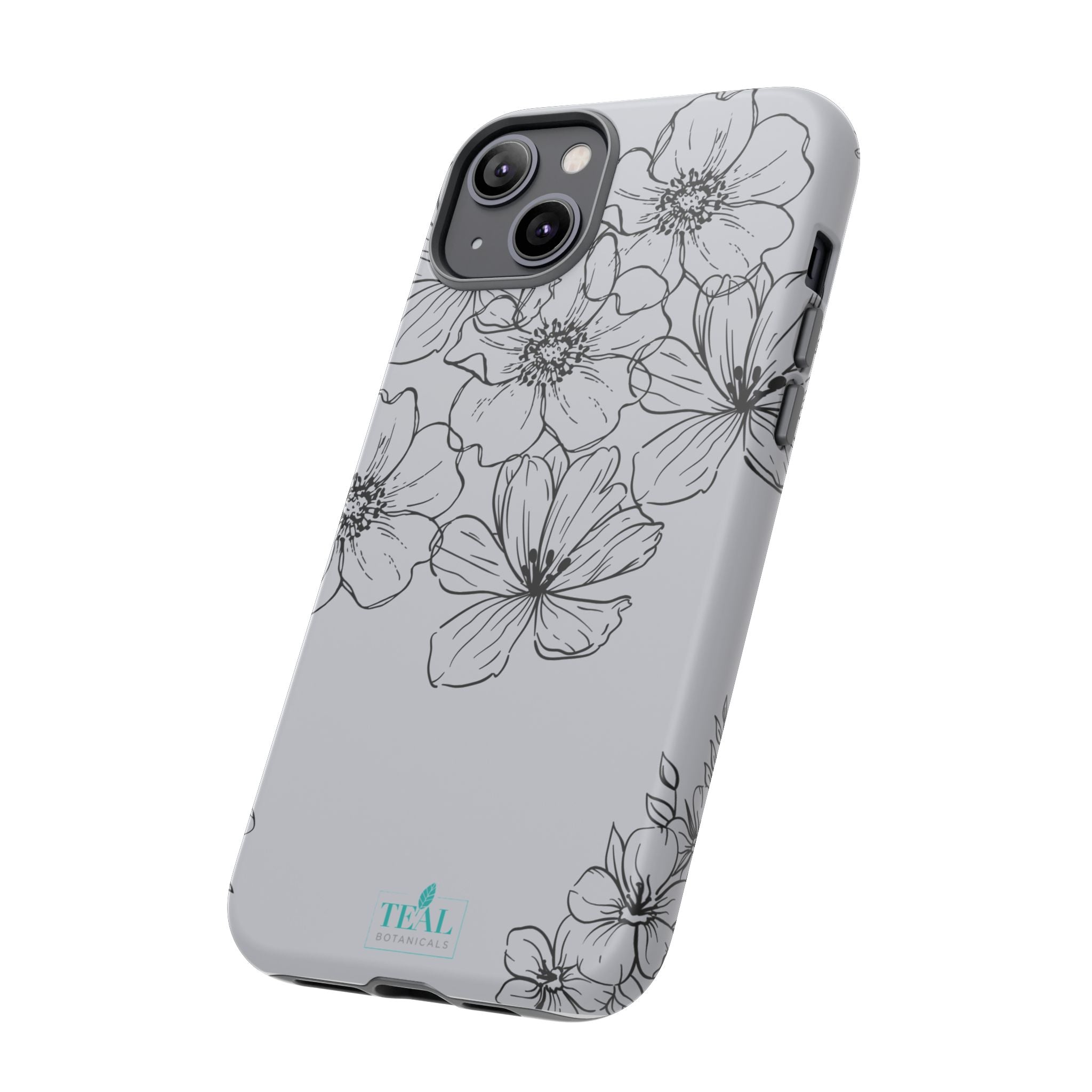Flowers in Monochrome Phone Case Pink for Iphone and Android