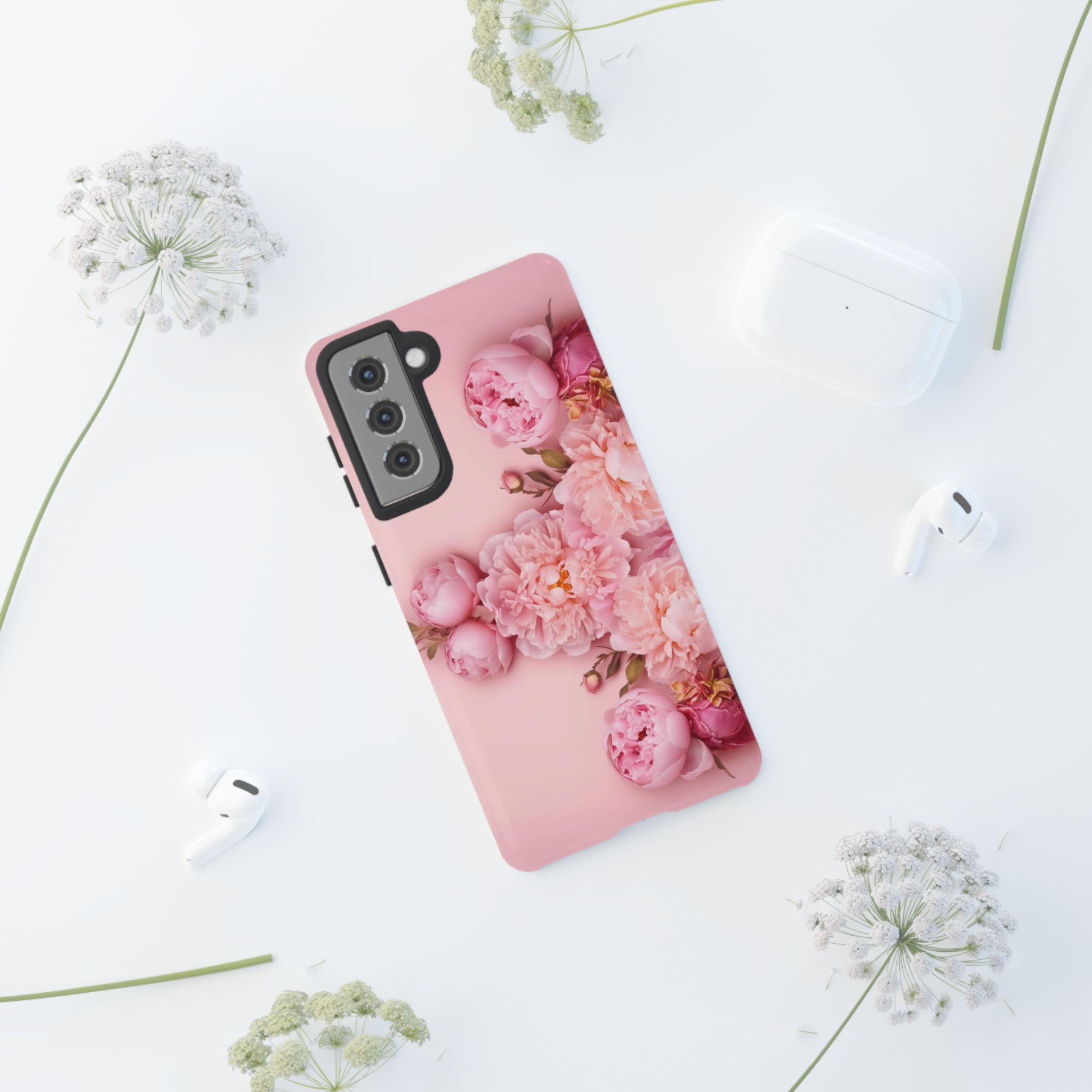 Pink Peony Phone Cases for Iphone and Android