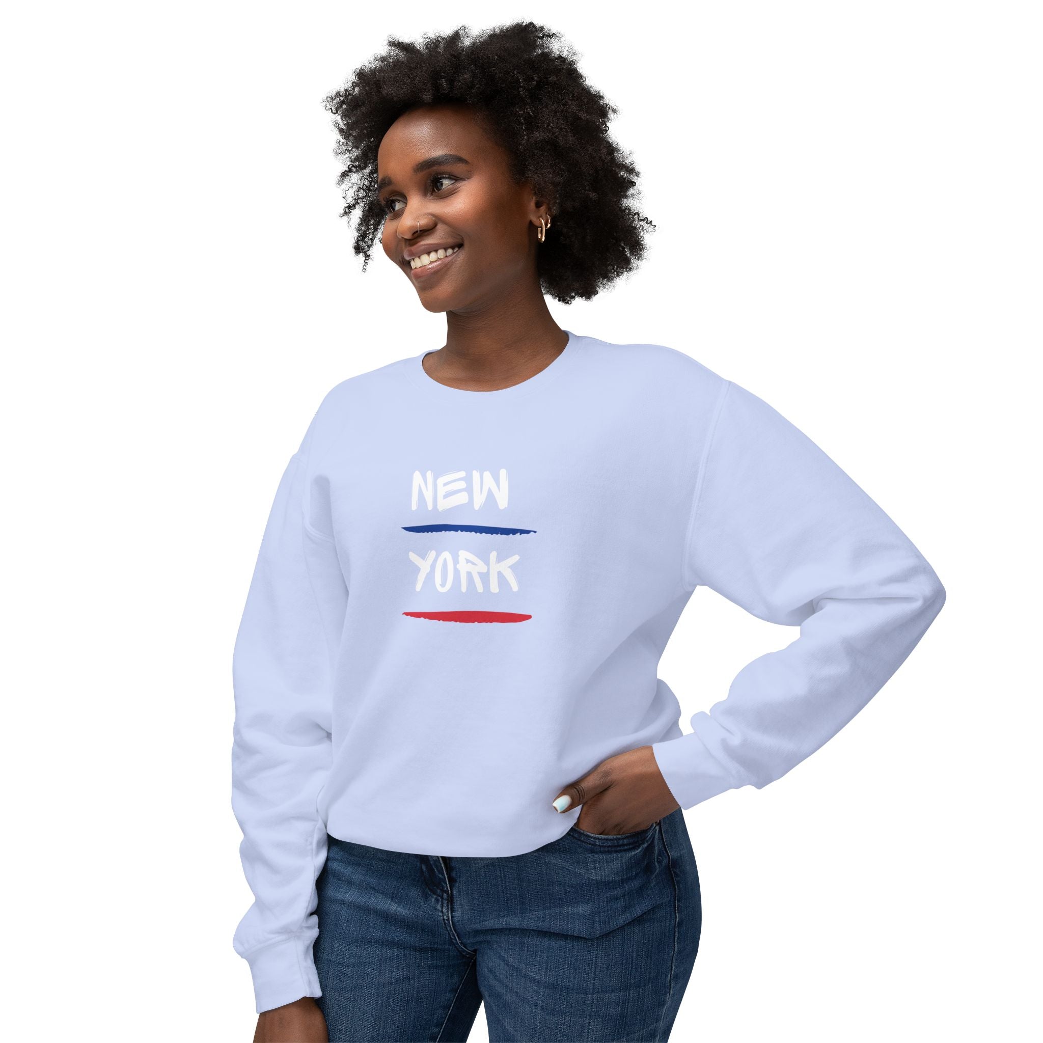 New York Stripe Lightweight Crewneck Sweatshirt