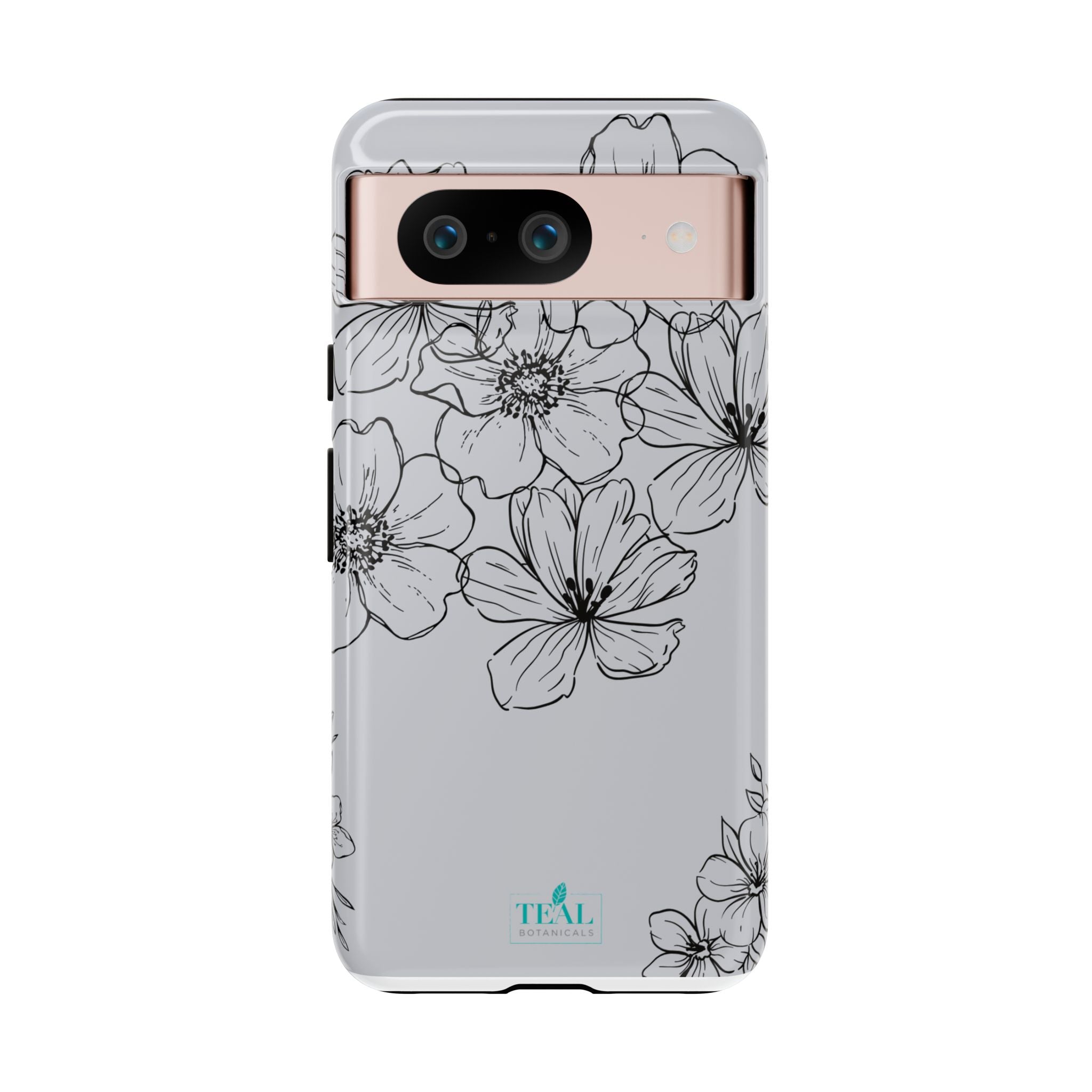 Flowers in Monochrome Phone Case Pink for Iphone and Android