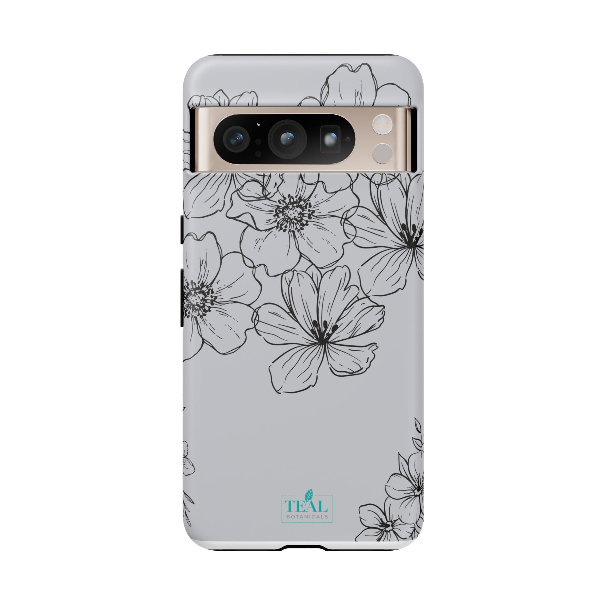 Flowers in Monochrome Phone Case Pink for Iphone and Android