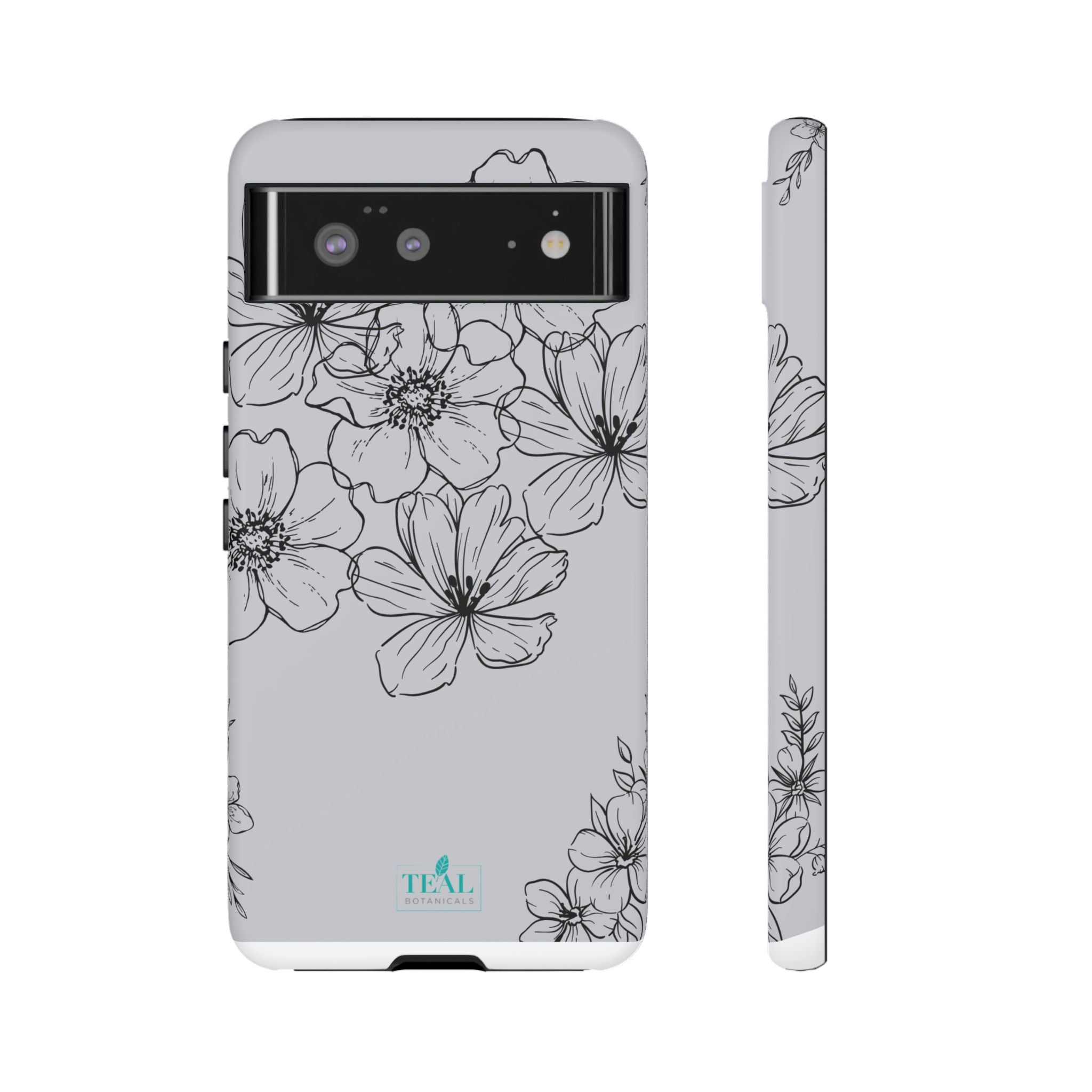 Flowers in Monochrome Phone Case Pink for Iphone and Android