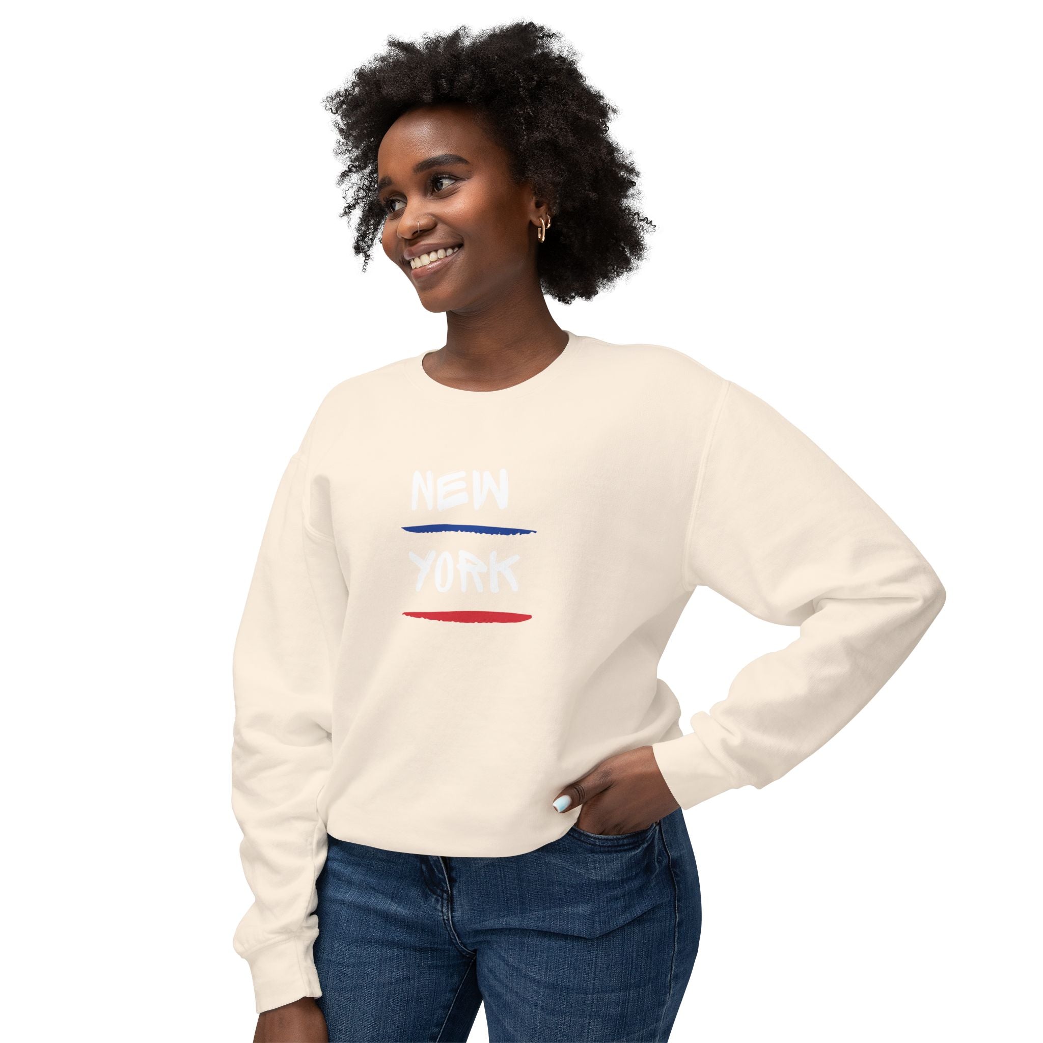 New York Stripe Lightweight Crewneck Sweatshirt