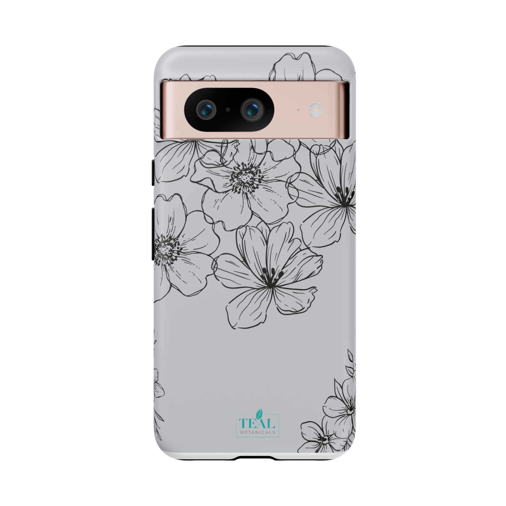 Flowers in Monochrome Phone Case Pink for Iphone and Android