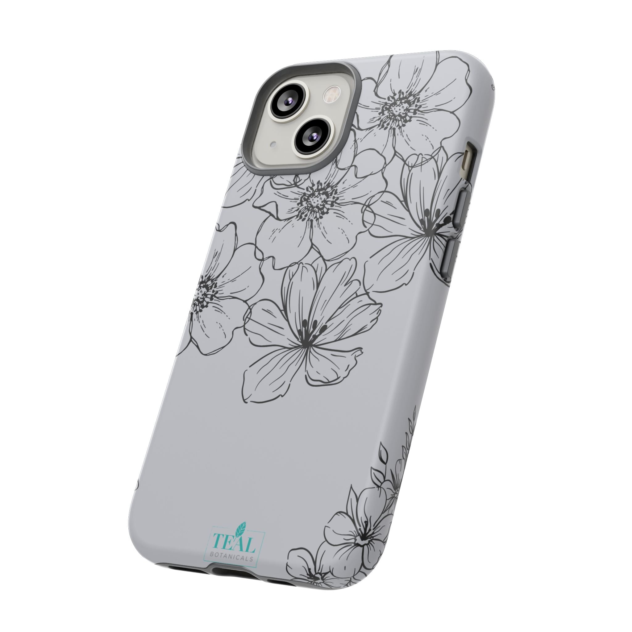 Flowers in Monochrome Phone Case Pink for Iphone and Android