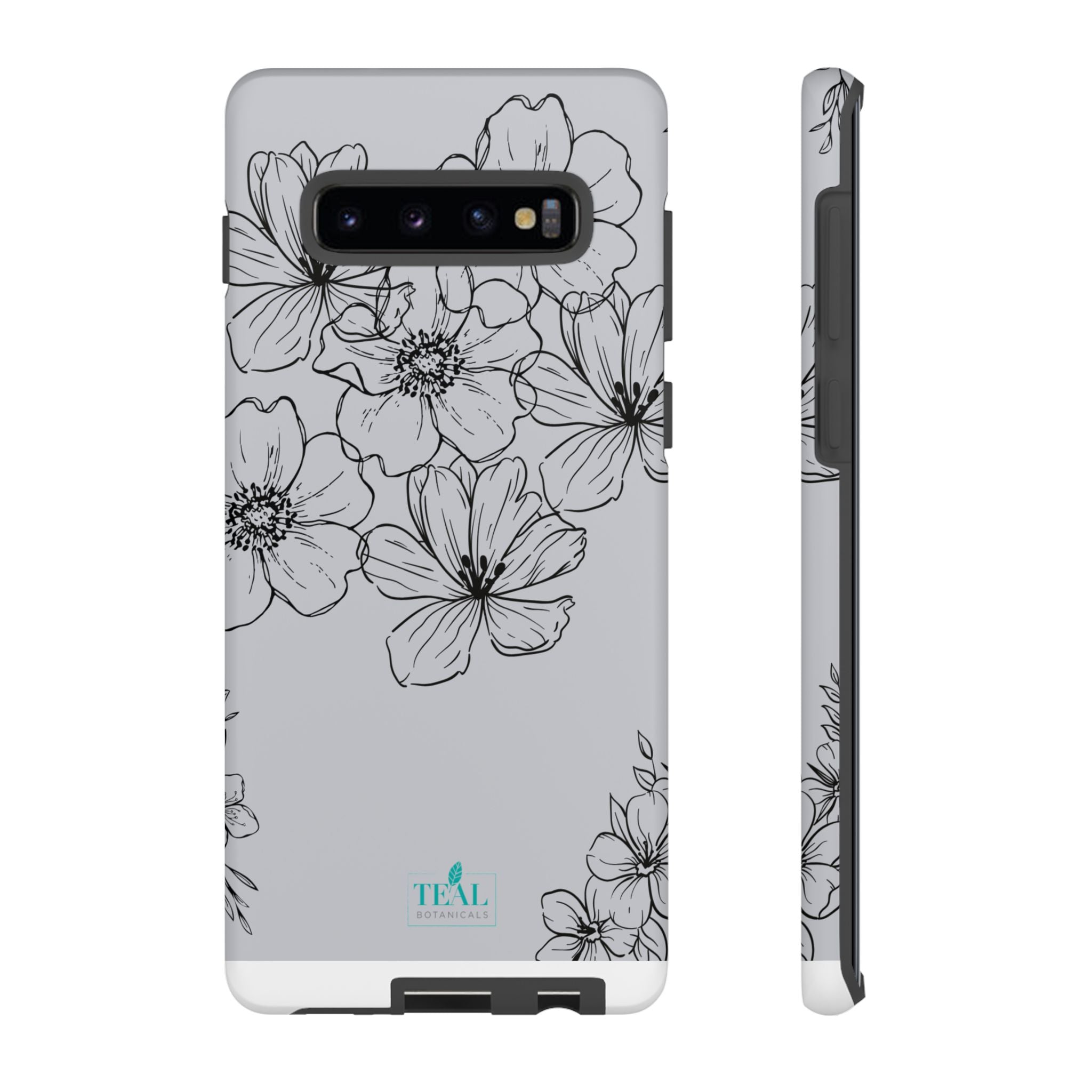 Flowers in Monochrome Phone Case Pink for Iphone and Android
