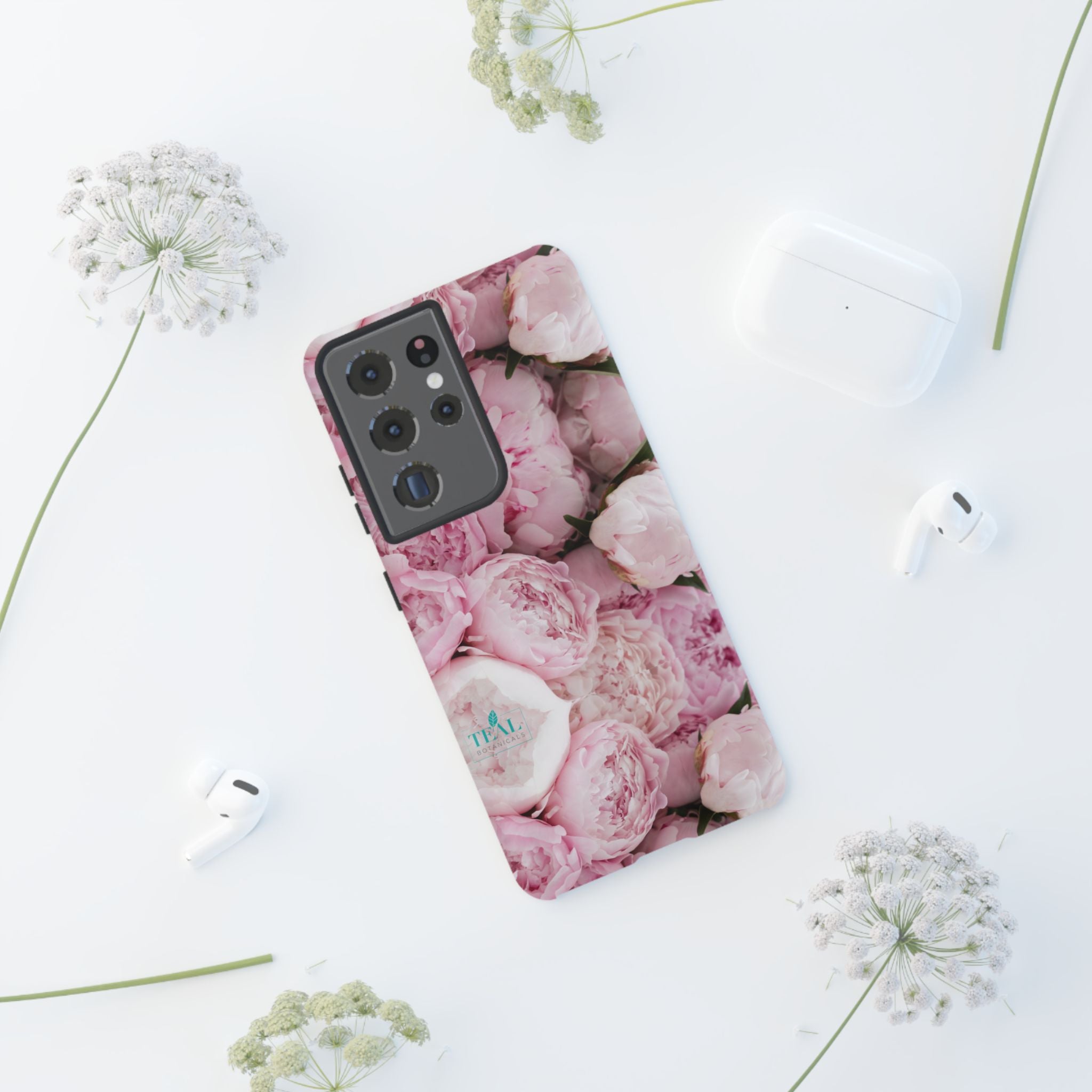 Pink Peonies Bouquet Phone Case Iphone and Android