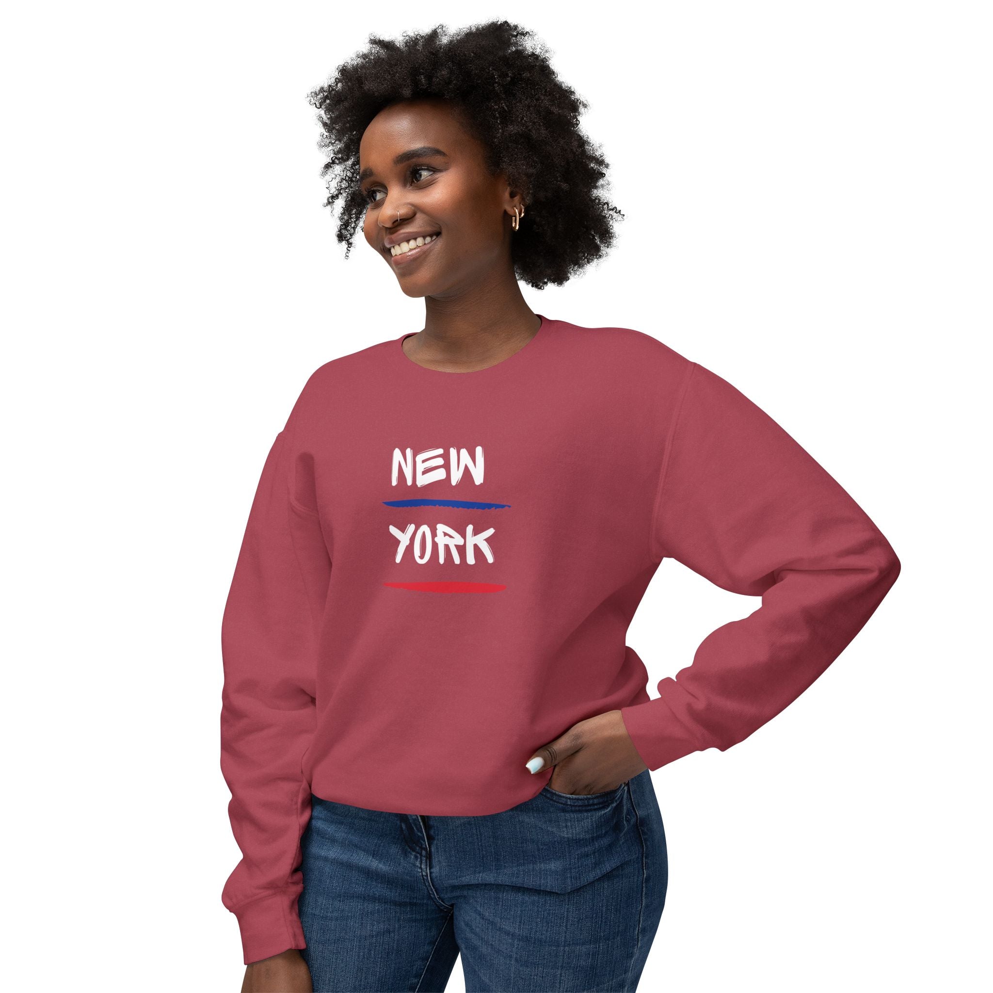 New York Stripe Lightweight Crewneck Sweatshirt