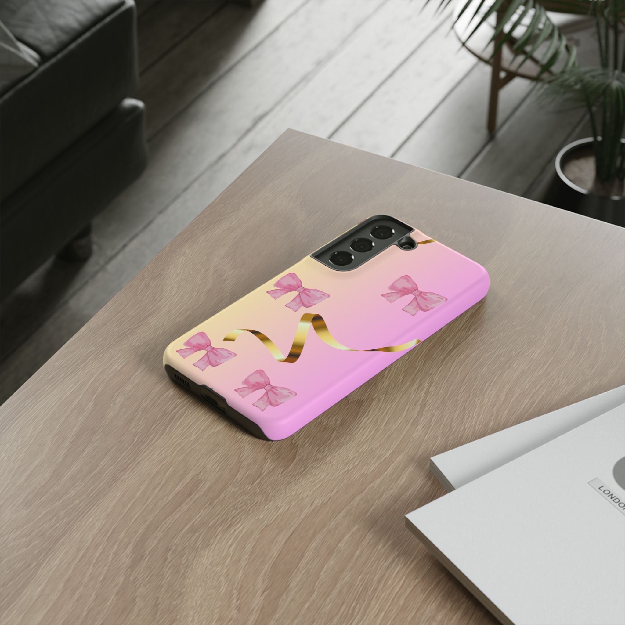Pink Ribbon Phone Case for Iphone and Android