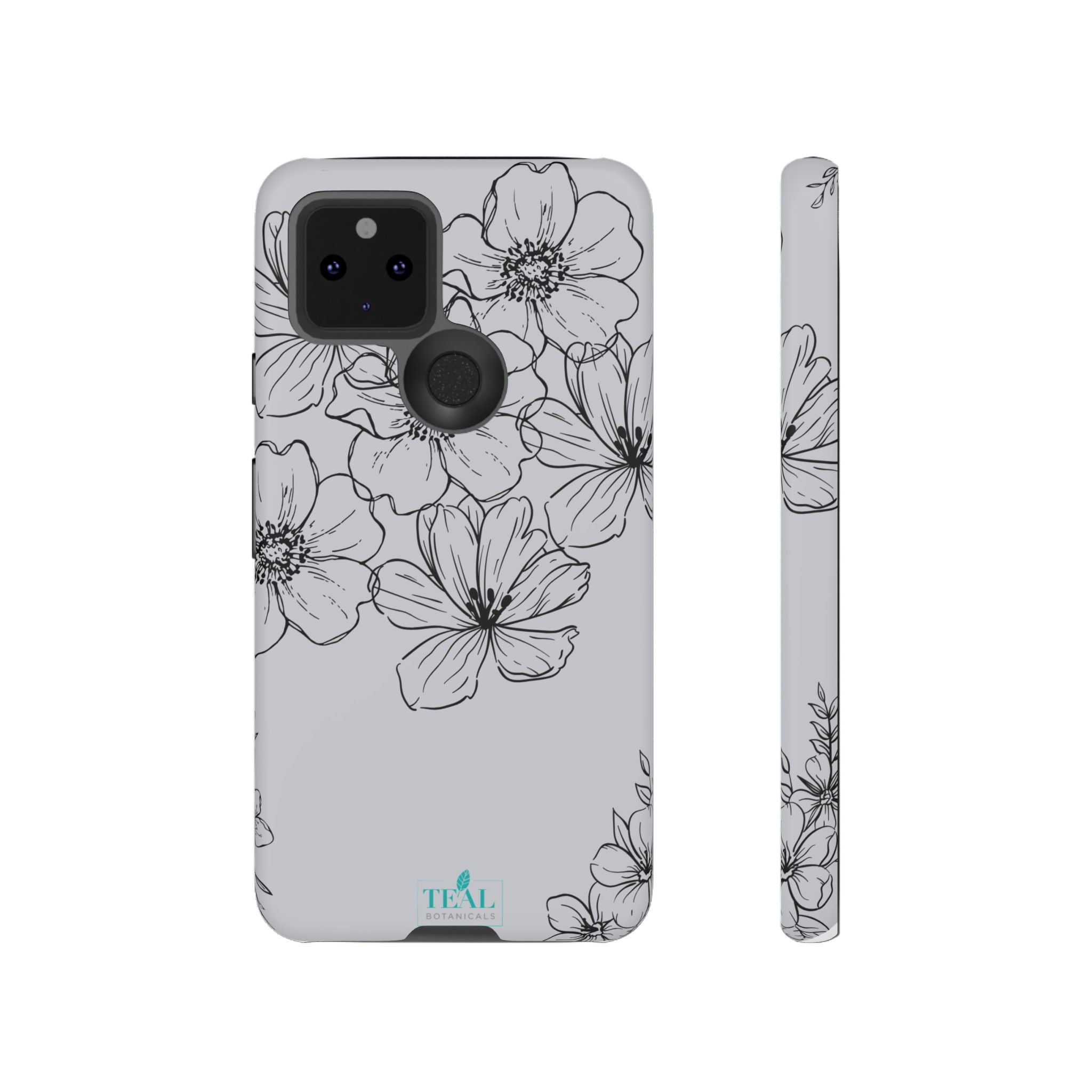 Flowers in Monochrome Phone Case Pink for Iphone and Android