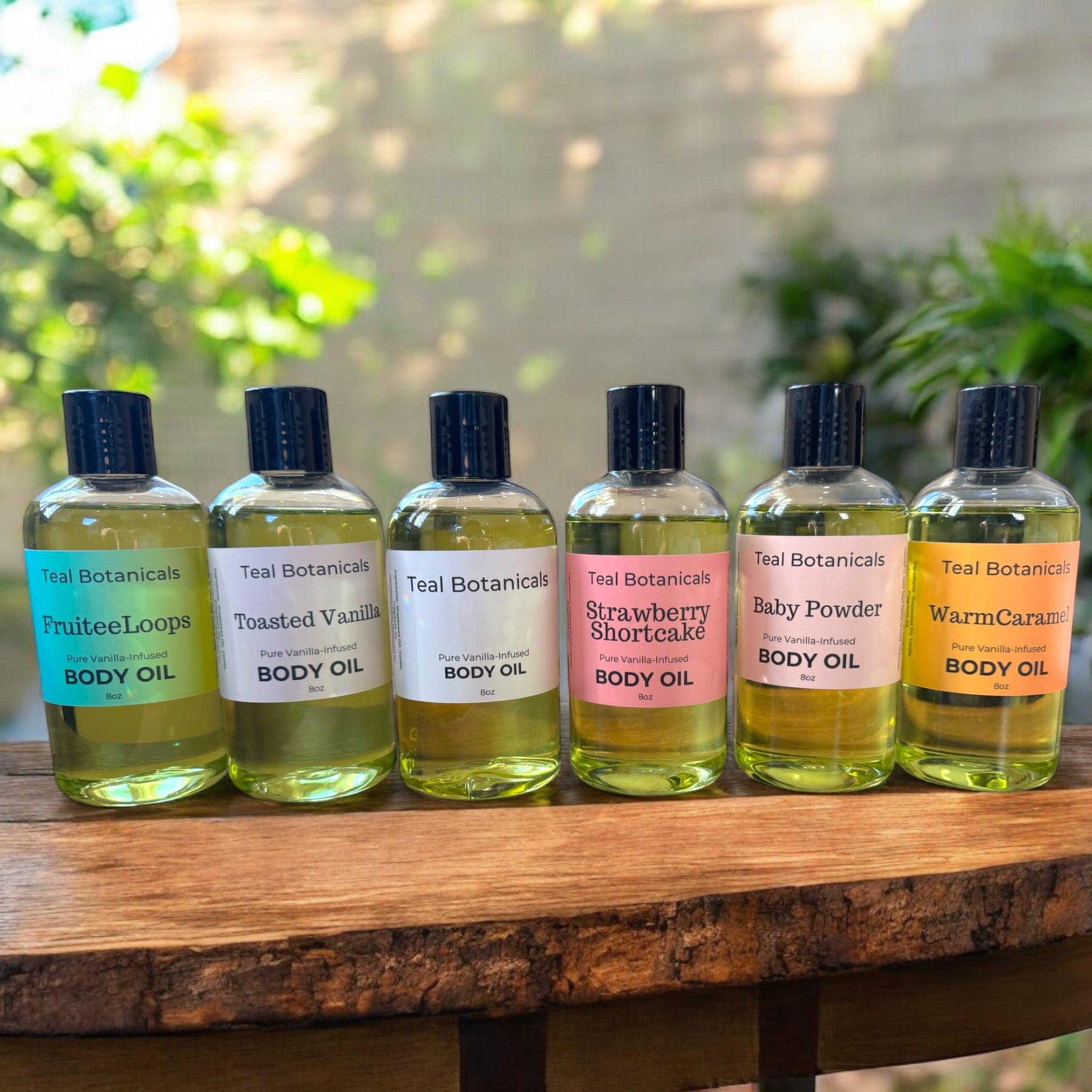 Gourmand Body Oil with Pure Vanilla-Infused Moisturizing Ingredients Strawberry Shortcake Fruiteeloops Baby Powder Warm Caramel Toasted Vanilla