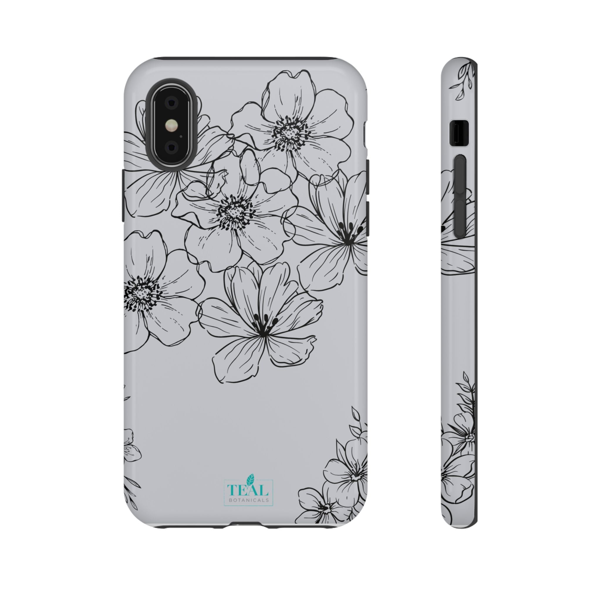 Flowers in Monochrome Phone Case Pink for Iphone and Android