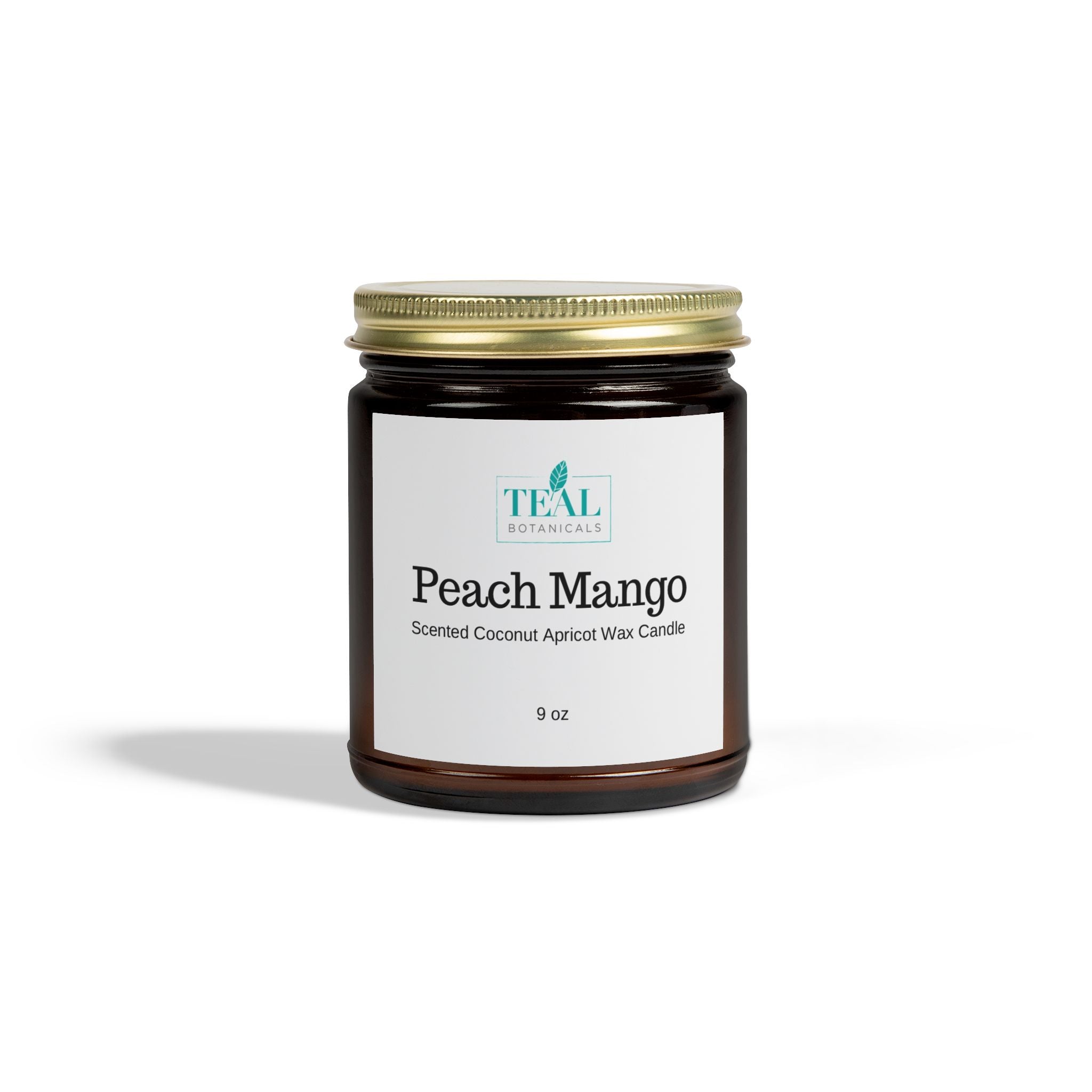 Peach Mango Scented Candles, Coconut Apricot Wax (4oz, 9oz)