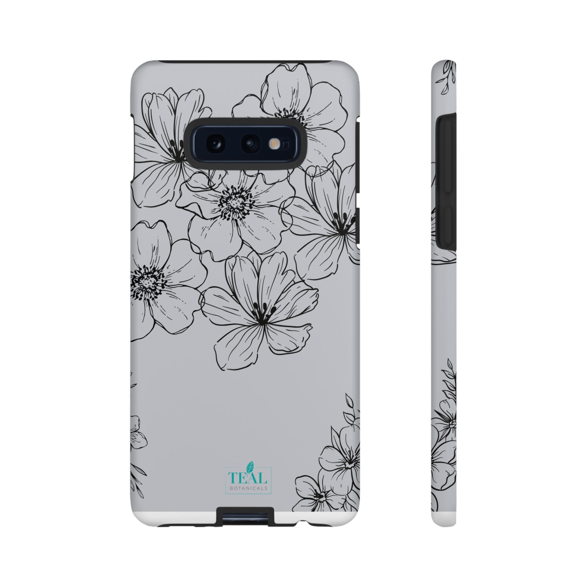 Flowers in Monochrome Phone Case Pink for Iphone and Android