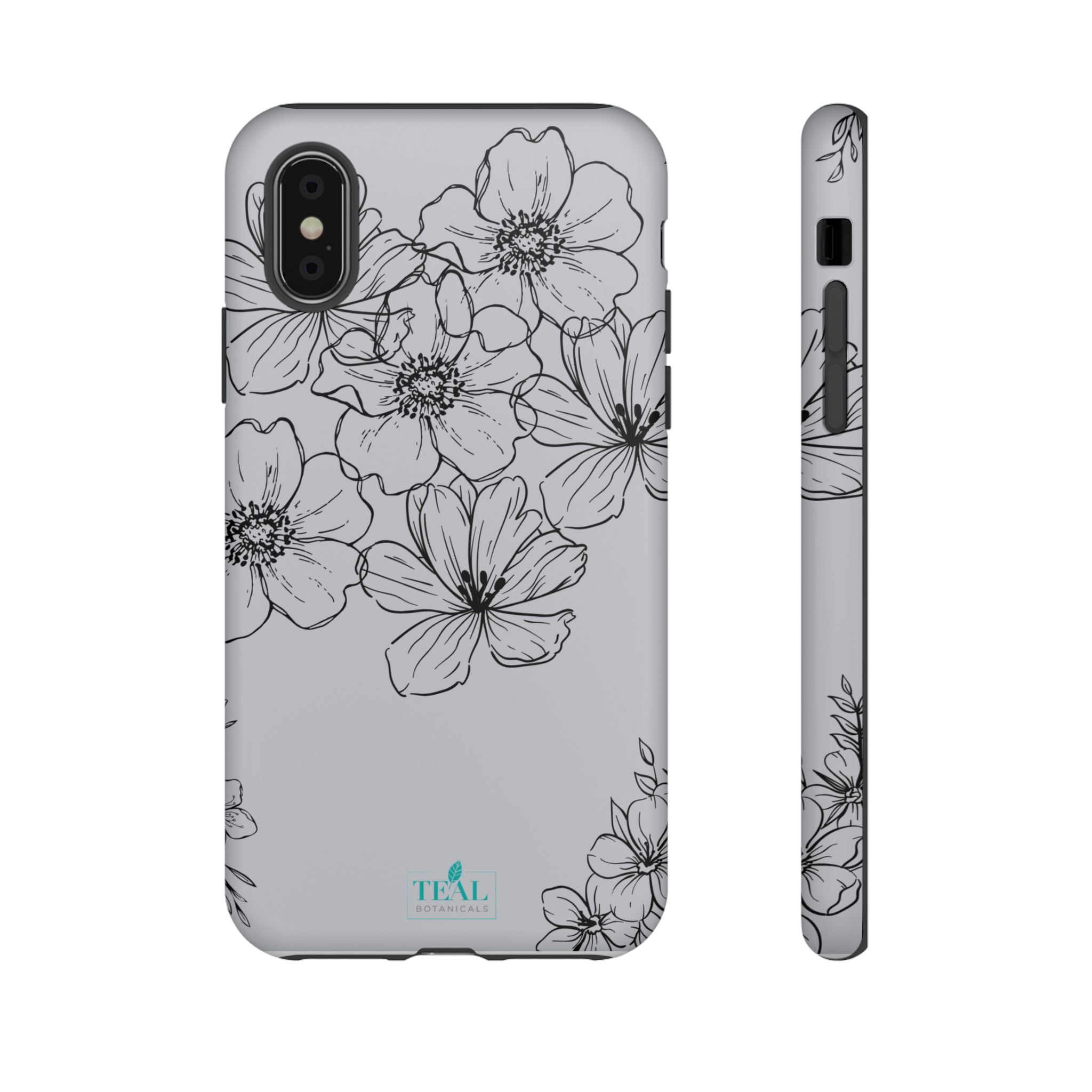 Flowers in Monochrome Phone Case Pink for Iphone and Android