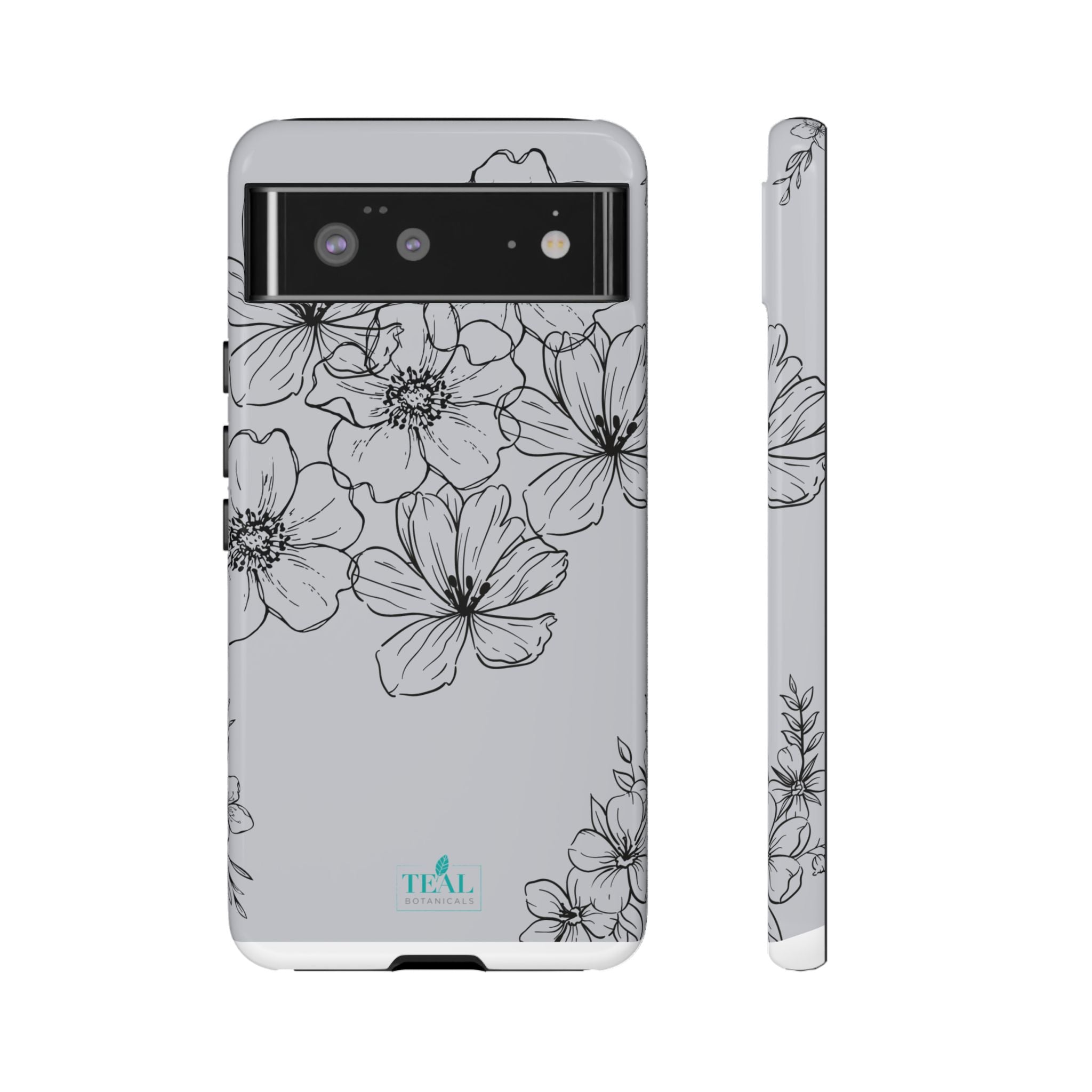 Flowers in Monochrome Phone Case Pink for Iphone and Android