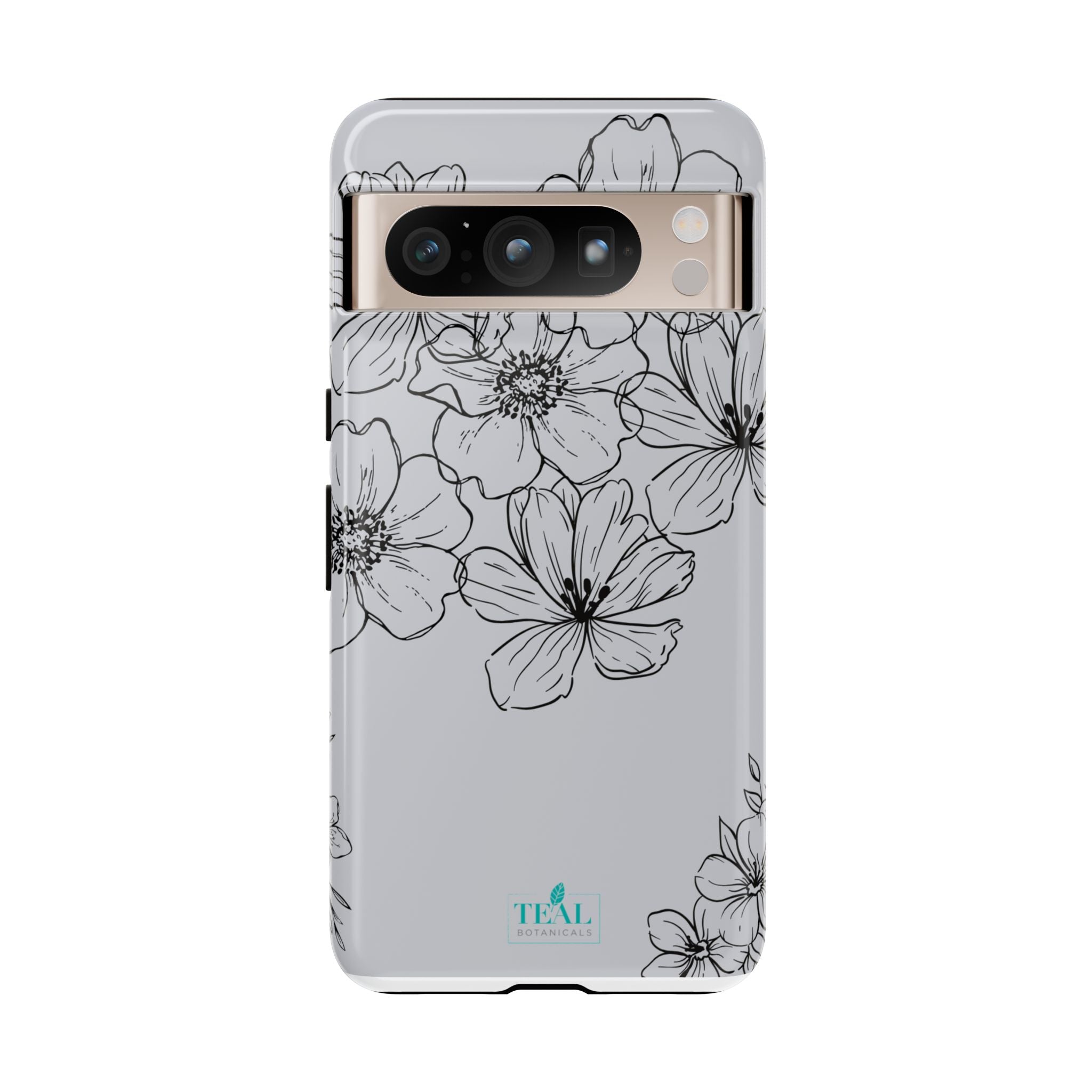 Flowers in Monochrome Phone Case Pink for Iphone and Android